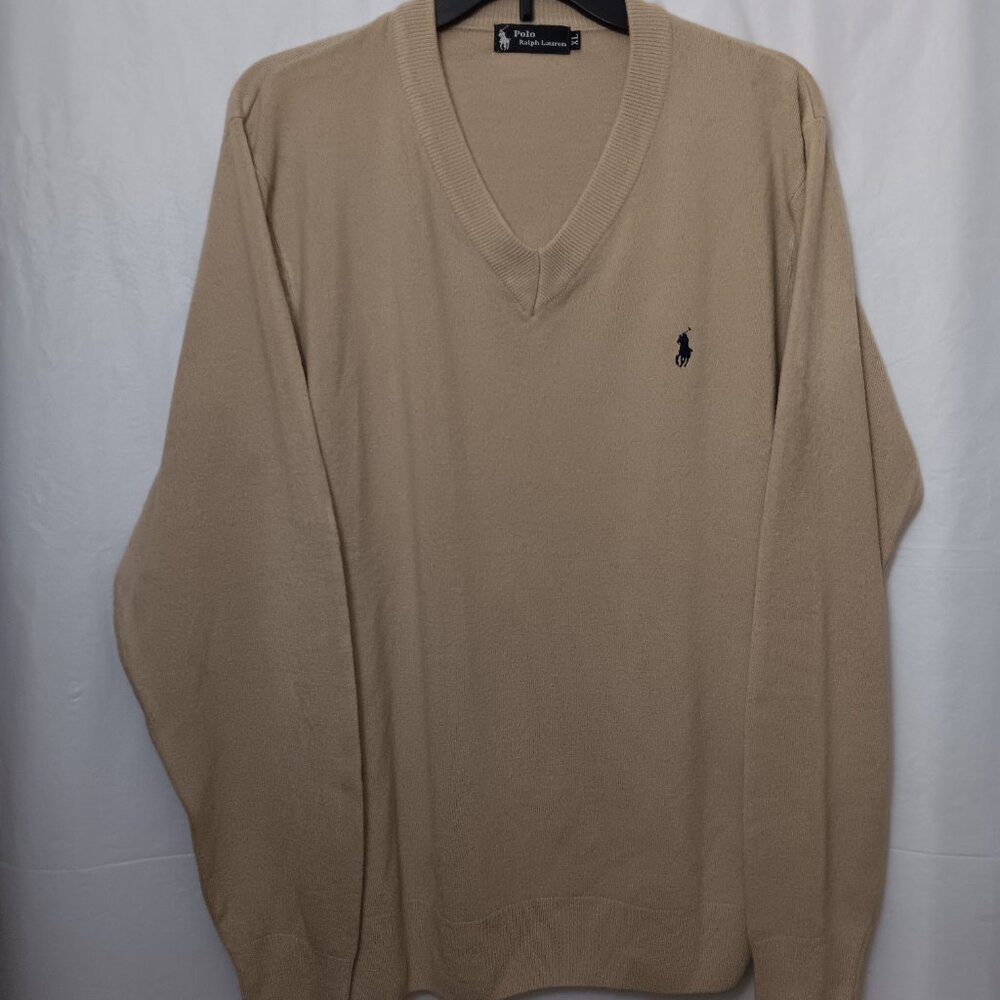 POLO RALPH LAUREN CASHMERE V NECK SWEATER - Picture 13 of 13